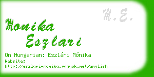 monika eszlari business card