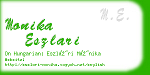 monika eszlari business card